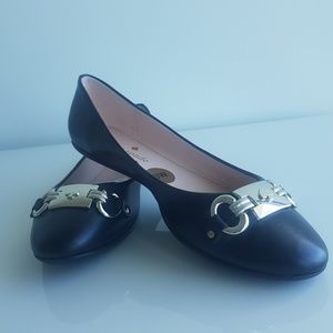 NEW! Kate Spade New York Payton Genuine Leather Black Flats Ballerinas Size 8